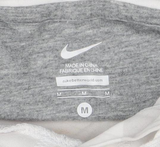 Nike Women’s Grey Striped Pullover Hoodie Size M