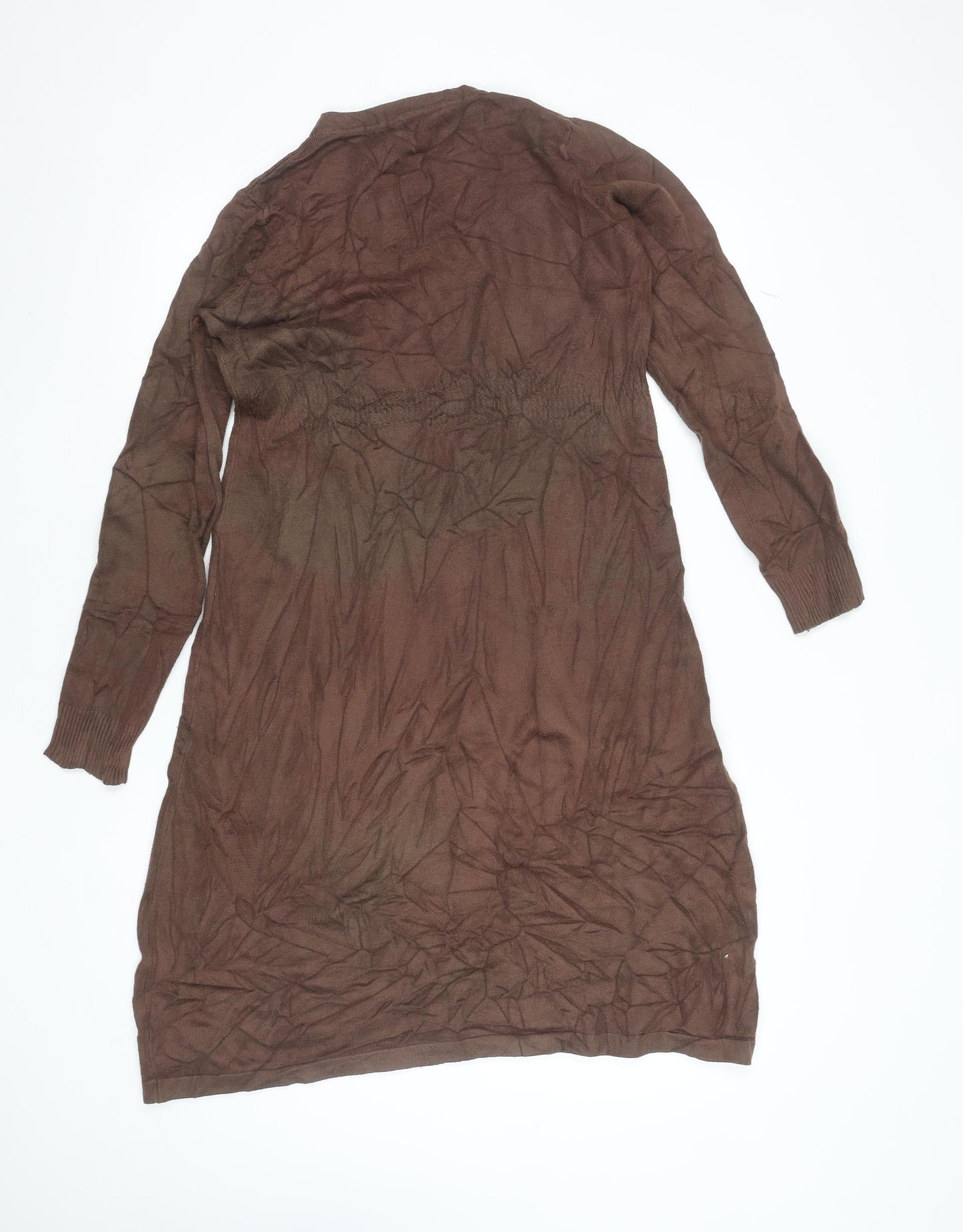 Blue Hills Women’s Brown Beaded Knit Jumper Dress Size M Long Sleeve