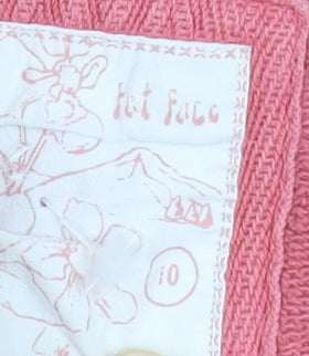 Fat Face Womens Pink Rose Pullover Hoodie Size 10 Cotton Blend