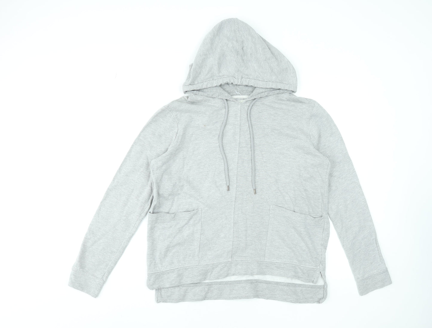 FatFace Women’s Grey Hooded Pullover Hoodie UK 10 Cotton Blend Loungewear