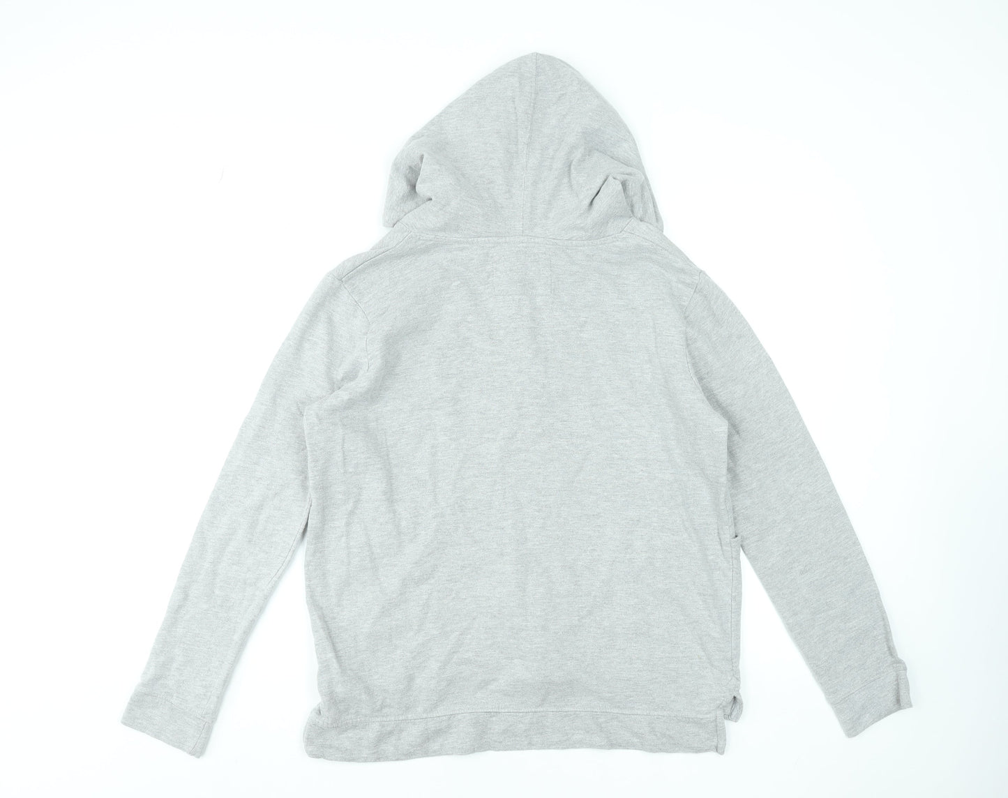 FatFace Women’s Grey Hooded Pullover Hoodie UK 10 Cotton Blend Loungewear