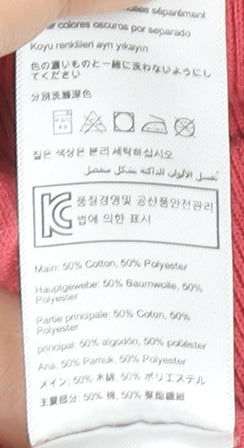 Joules Womens Coral Pink Pullover Sweatshirt UK 18 Cotton Blend