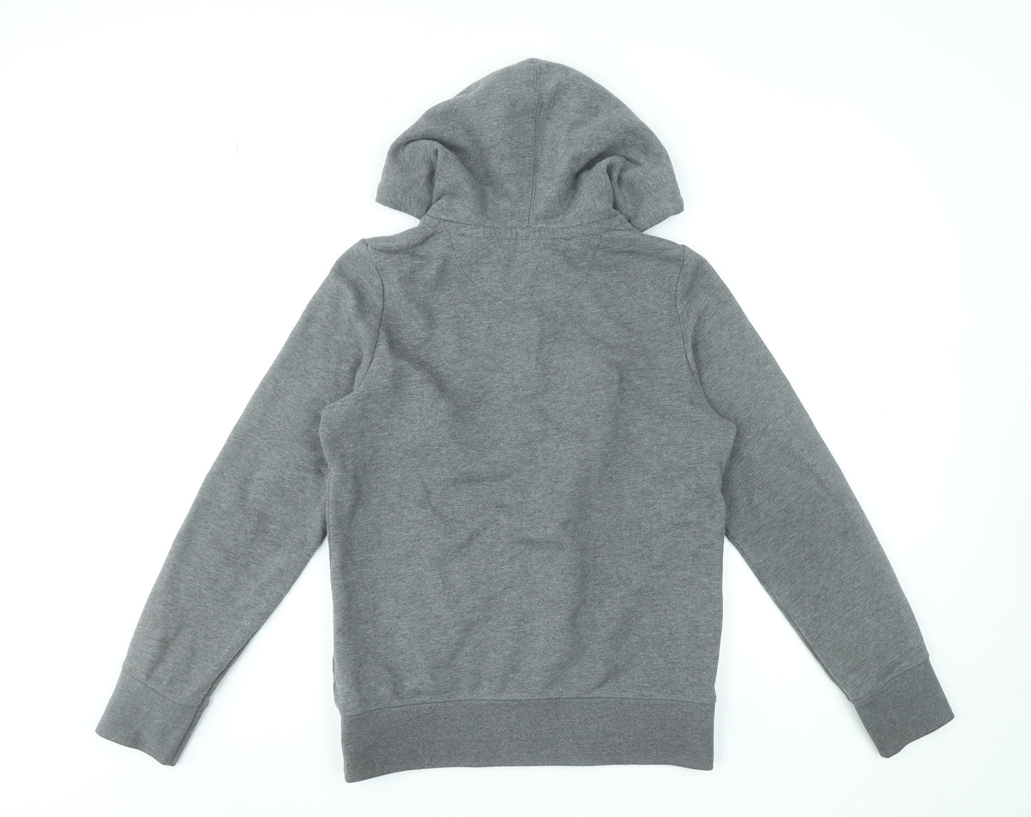 Fat Face Women Grey Full Zip Hoodie Size 12 Cotton Blend Casual