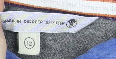 Fat Face Women Grey Full Zip Hoodie Size 12 Cotton Blend Casual