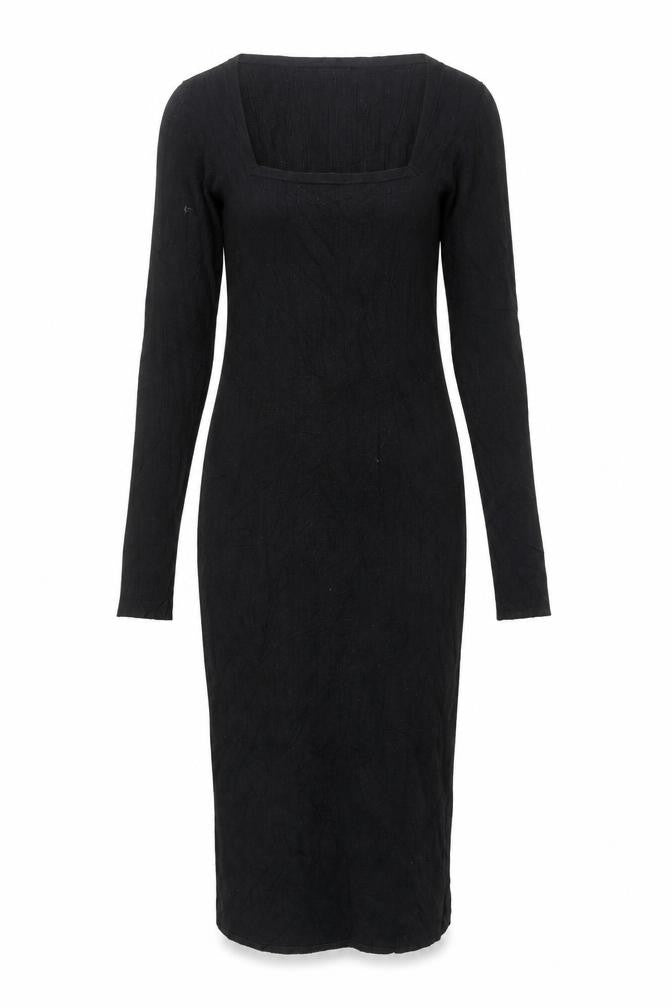 ASOS DESIGN Women’s Black Size 10 Long Sleeve Bodycon Midi Dress