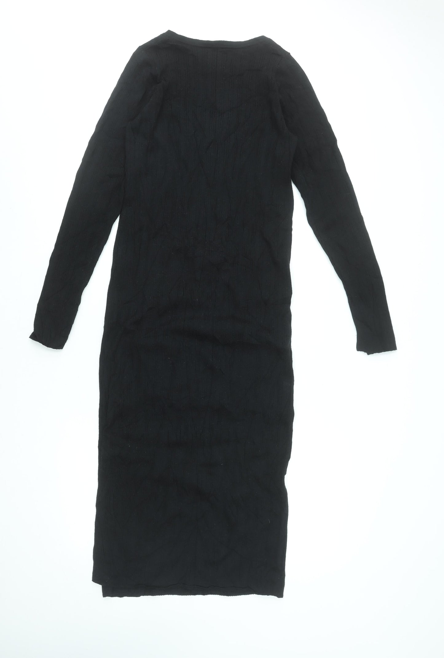 ASOS DESIGN Women’s Black Size 10 Long Sleeve Bodycon Midi Dress