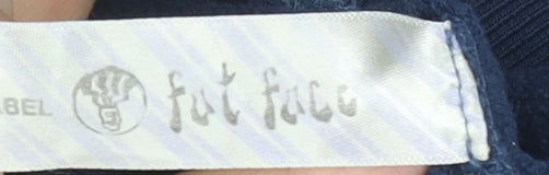 Fat Face Women's Blue Cotton Hoodie Size M Pullover Hooded Sweatshirt