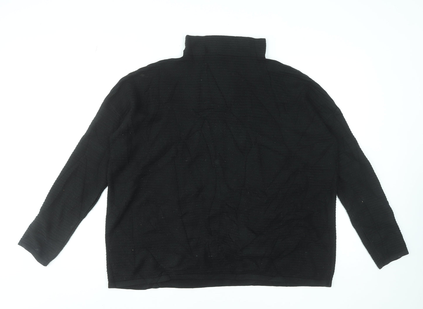 French Connection Womens Black Roll Neck Knit Jumper Size M