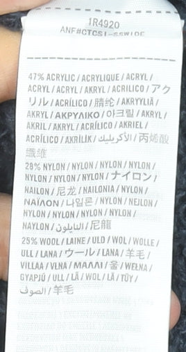 Abercrombie & Fitch Women's Blue M Hooded Open Knit Cardigan