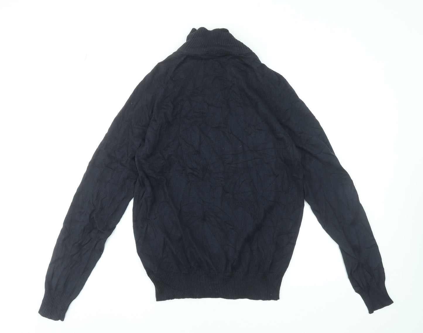 Timberland Men's Black Full Zip Cotton Jumper Regular Fit S