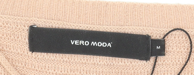 Vero Moda Women's Multicoloured Crew Neck Ribbed Knit Jumper M