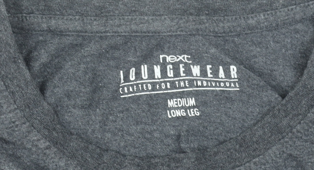 Next Men’s Grey Crew Neck Short Sleeve Cotton Blend T-Shirt Medium