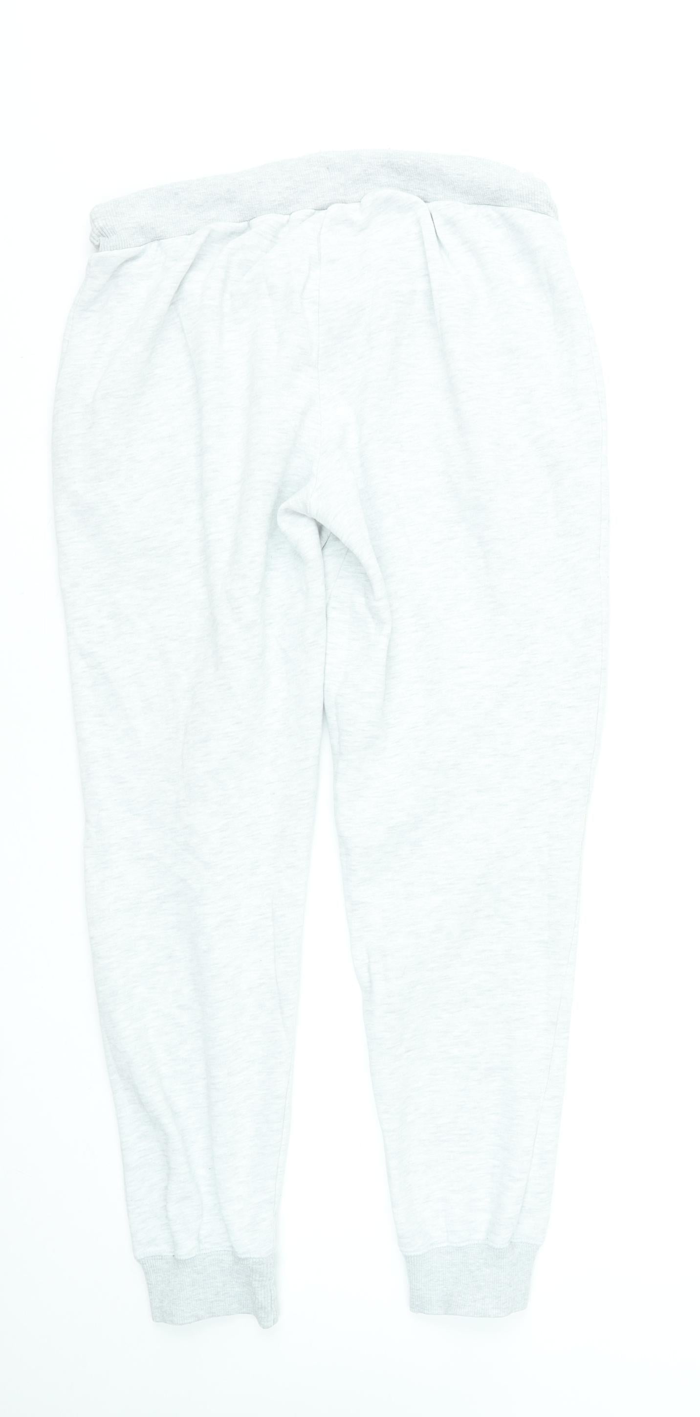 Diesel Women’s Grey Jogger Sweatpants S Soft Cotton Blend Logo Loungewear