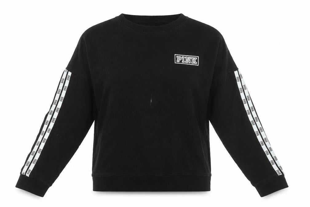 Victoria's Secret PINK Womens Black Pullover Sweatshirt Size S