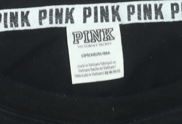 Victoria's Secret PINK Womens Black Pullover Sweatshirt Size S