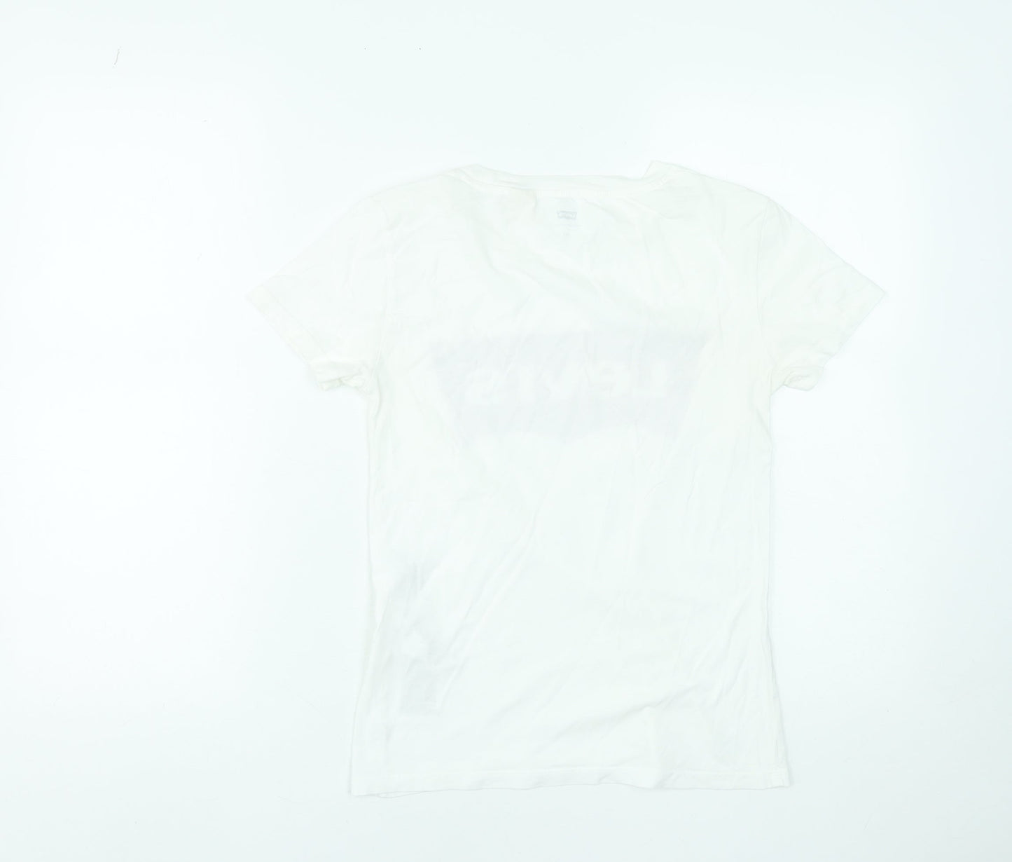 Levi's Women's White 2XS Basic Crew Neck Cotton T-Shirt