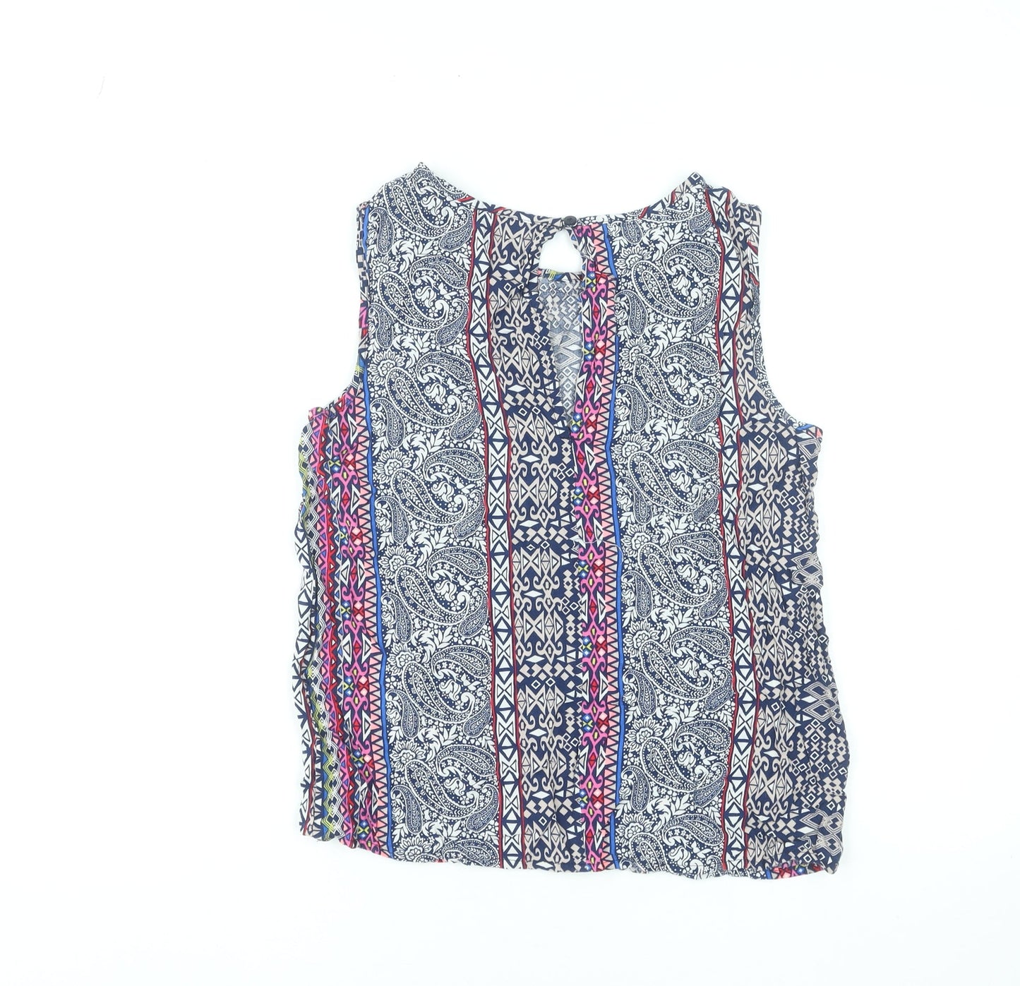Jacqueline de Yong Women’s Multicoloured Sleeveless Bohemian Viscose Blouse UK 8