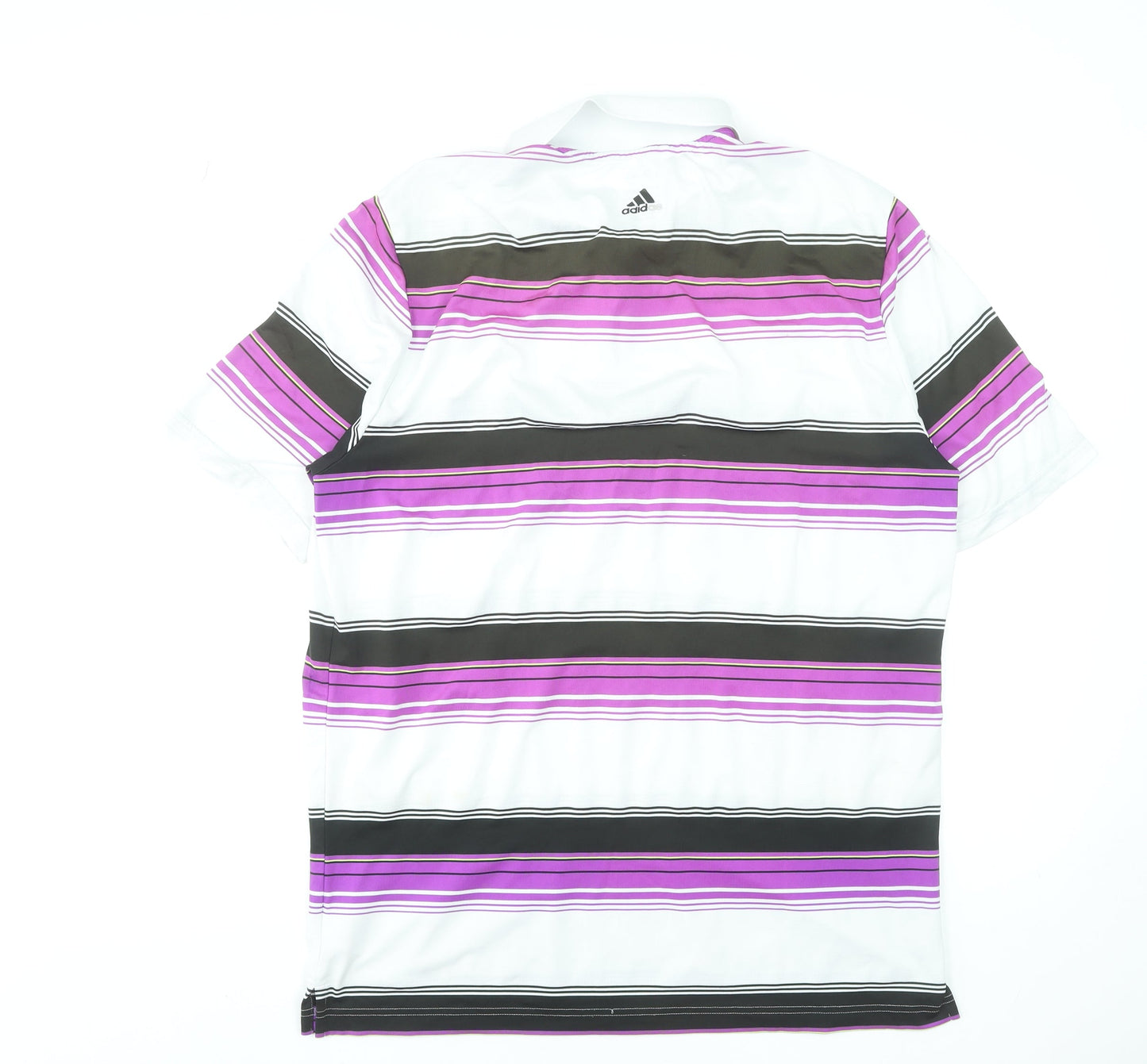 Adidas Men’s Multicoloured Striped Puremotion Polo Shirt Size L