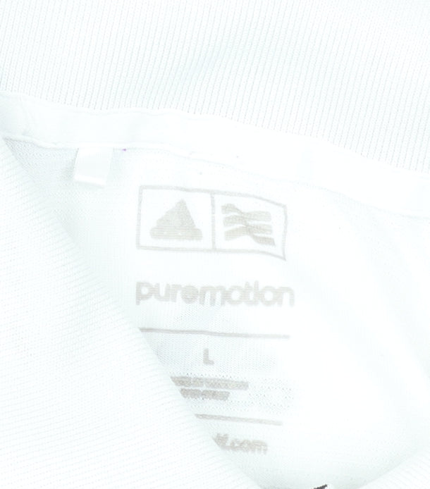 Adidas Men’s Multicoloured Striped Puremotion Polo Shirt Size L