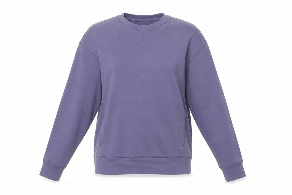 Front view of Dunnes women’s purple xs pullover sweatshirt classic fit