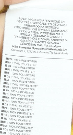 Nike Boys Yellow Dri-FIT Short Sleeve Sports T-Shirt 8-10 Years