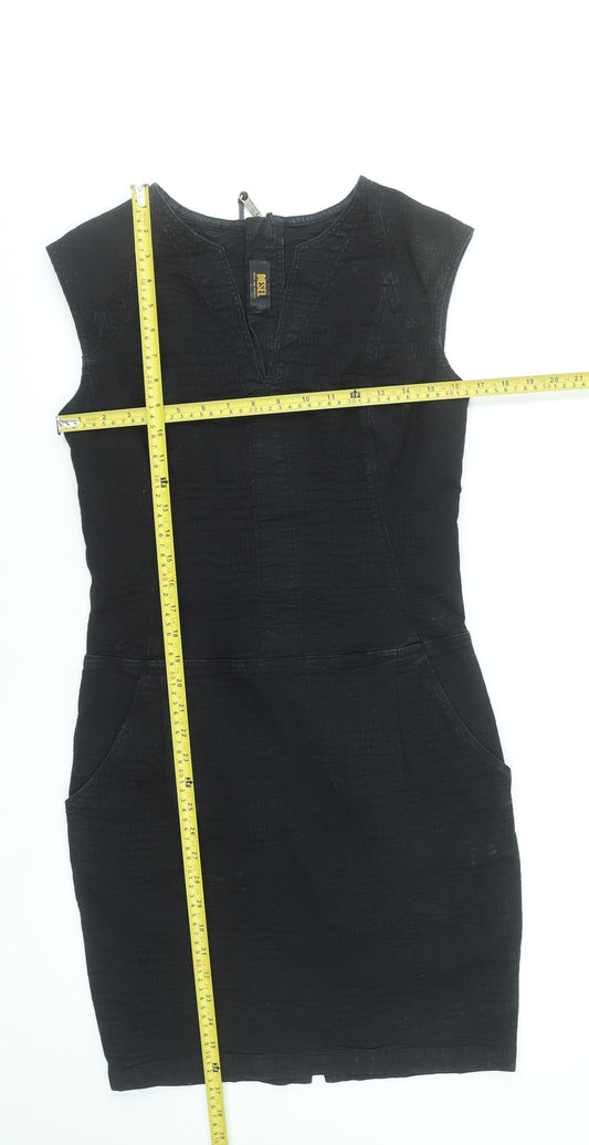 Diesel Women's Black Bodycon Sleeveless Short Dress M