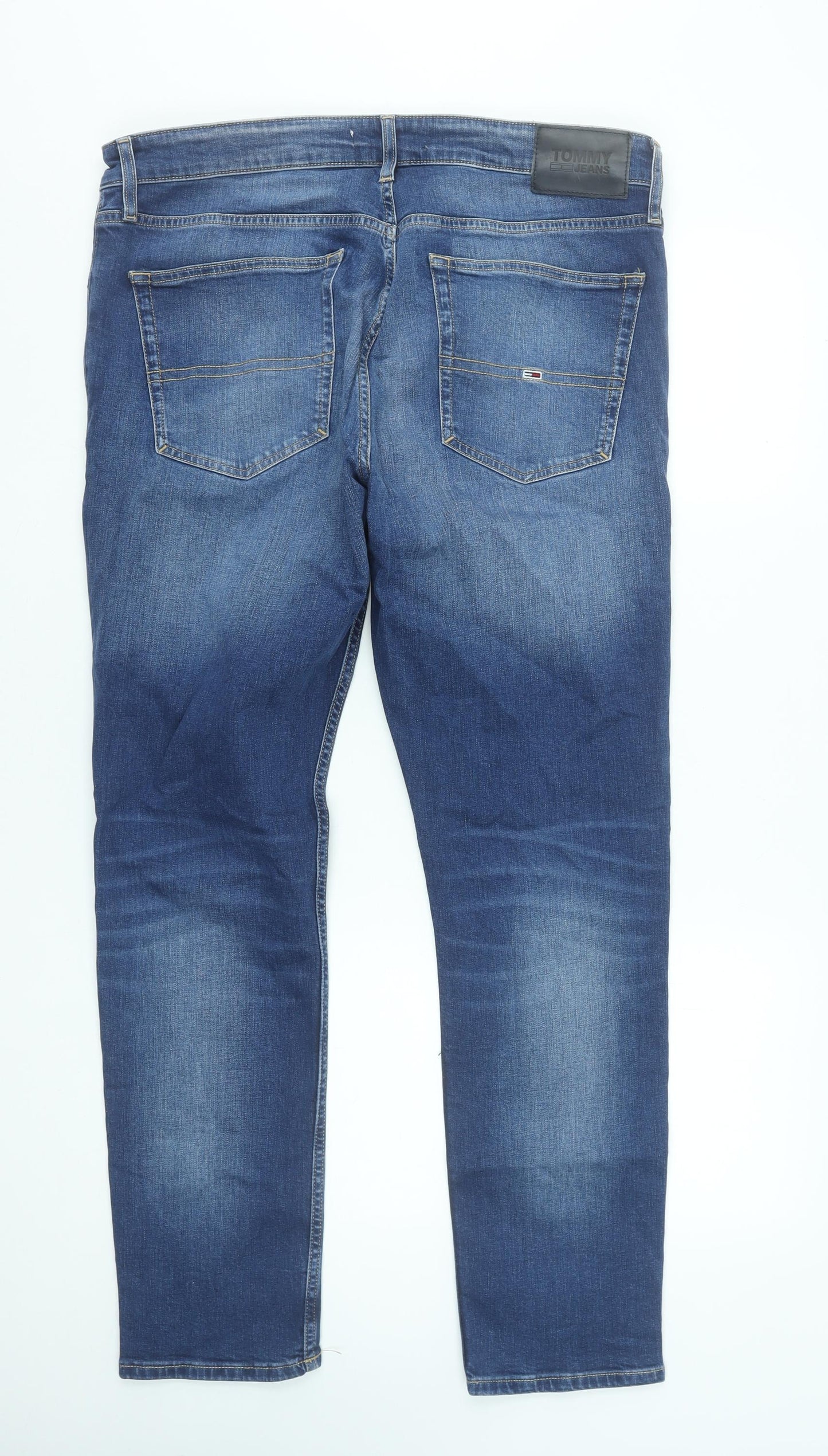 Tommy Jeans Men’s Blue Denim Straight Fit Jeans 36W 32L Stretch