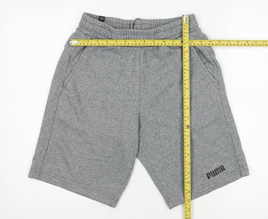 Puma Men's Grey Athletic Shorts Size S Regular Fit