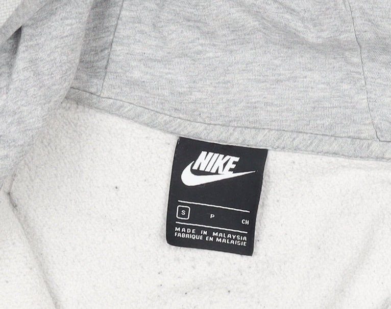 Nike Men's Grey Hoodie Small Zip-Up Sweatshirt Athletic Style