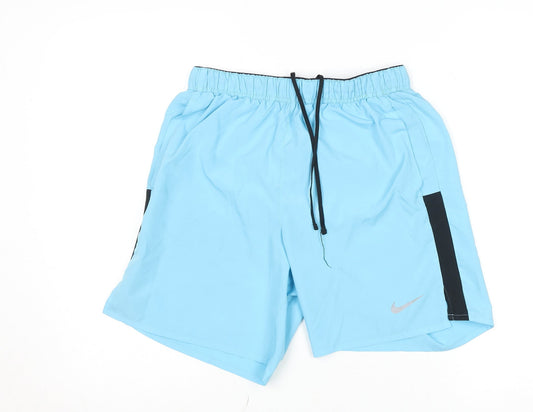Nike Men's Blue Dri-FIT Athletic Shorts Size S with Drawstring