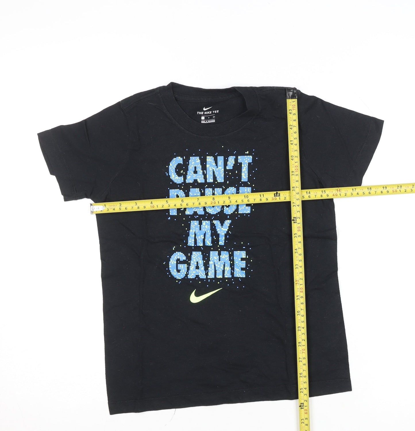 Nike Boys Black 'Can't Pause My Game' Graphic T-Shirt Size S