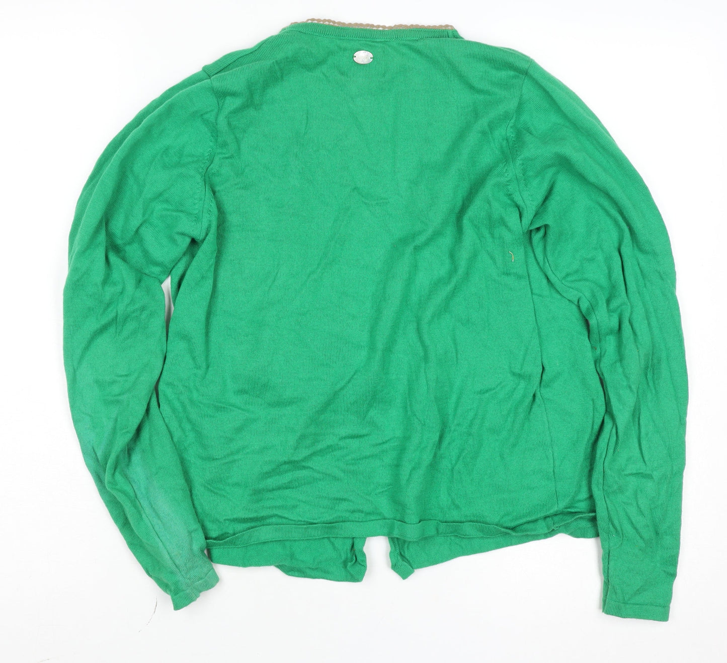 Avoca Anthology Women's Green Cotton Wrap Jumper Size M
