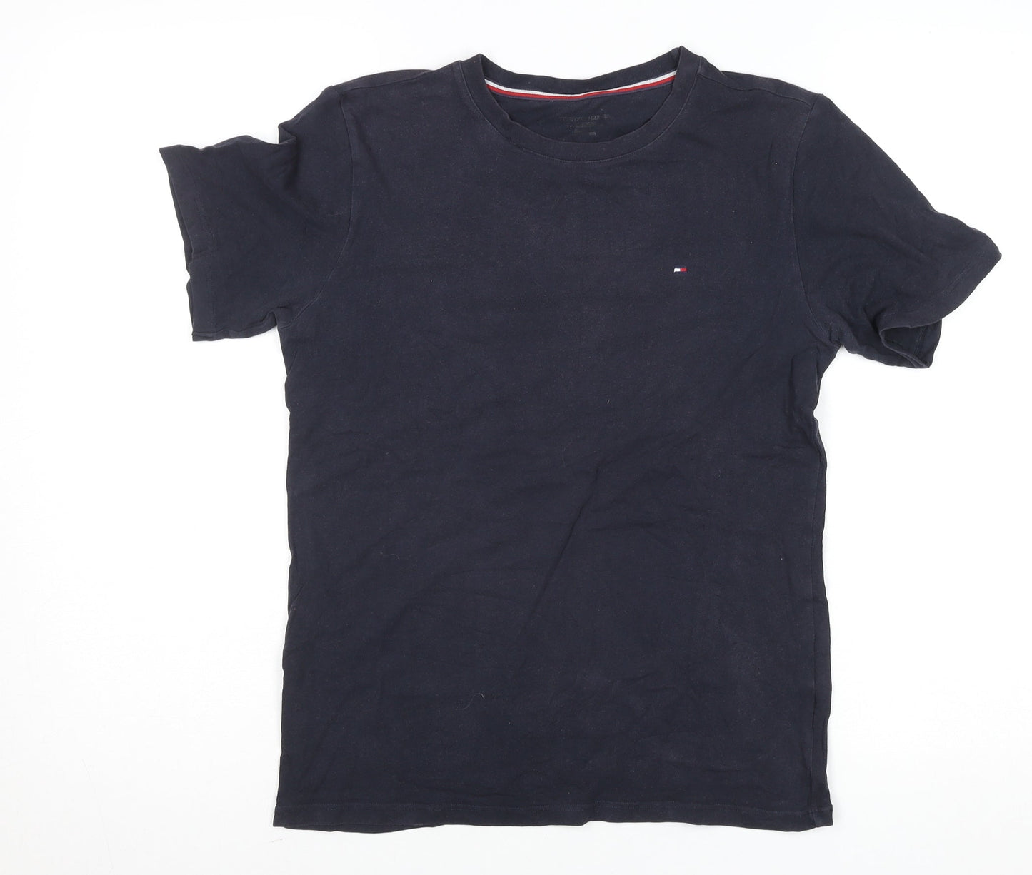 Tommy Hilfiger Boys Navy Blue Short Sleeve Cotton Classic T-Shirt 146cm