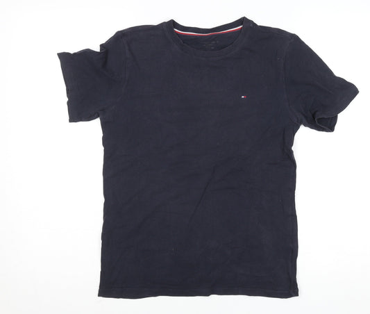 Tommy Hilfiger Boys Navy Blue Short Sleeve Cotton Classic T-Shirt 146cm