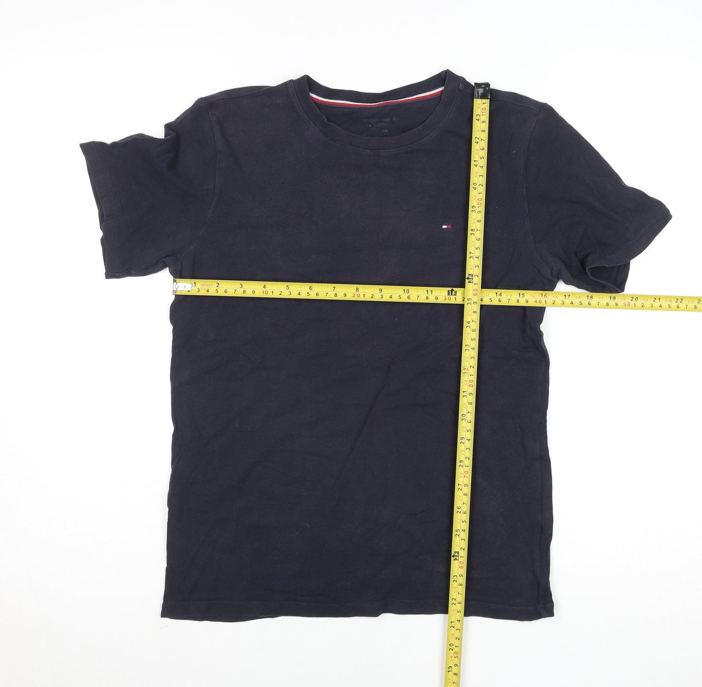 Tommy Hilfiger Boys Navy Blue Short Sleeve Cotton Classic T-Shirt 146cm