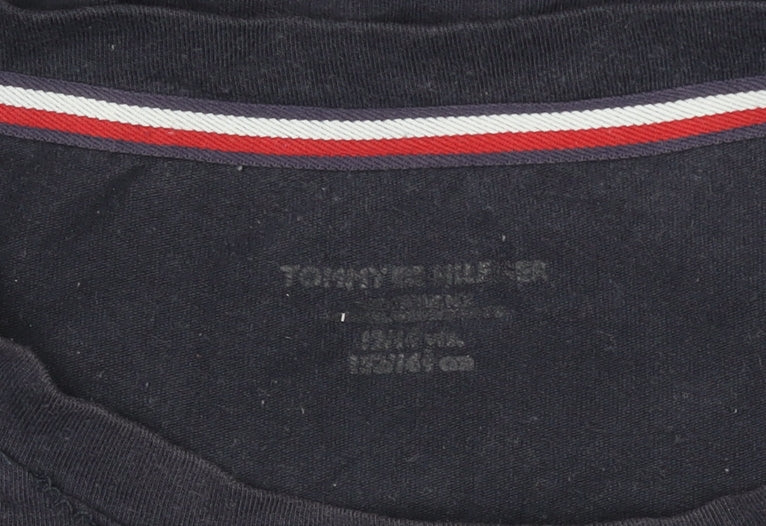 Tommy Hilfiger Boys Navy Blue Short Sleeve Cotton Classic T-Shirt 146cm