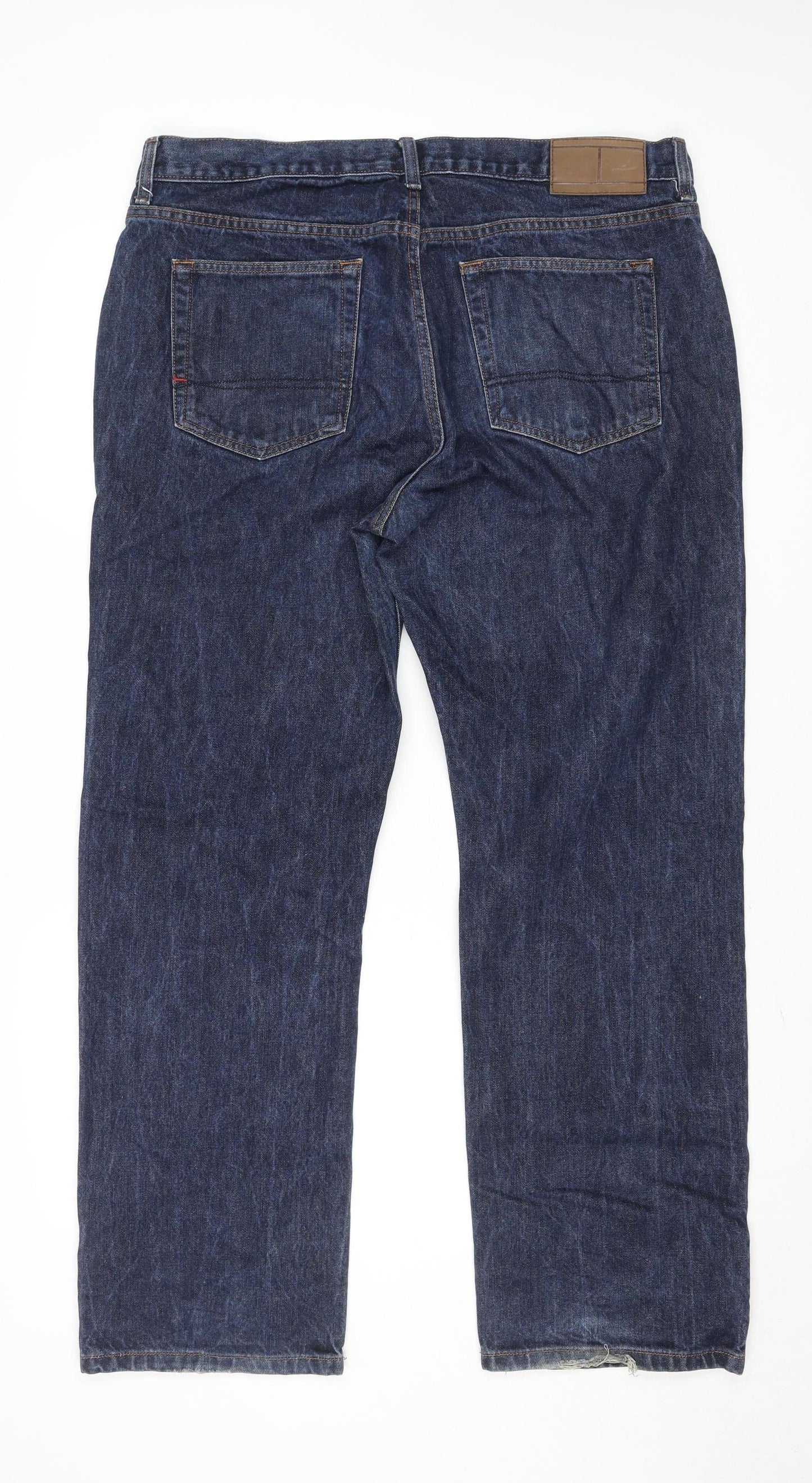 Tommy Hilfiger Men's Blue Relaxed Straight Jeans 36x30 Denim