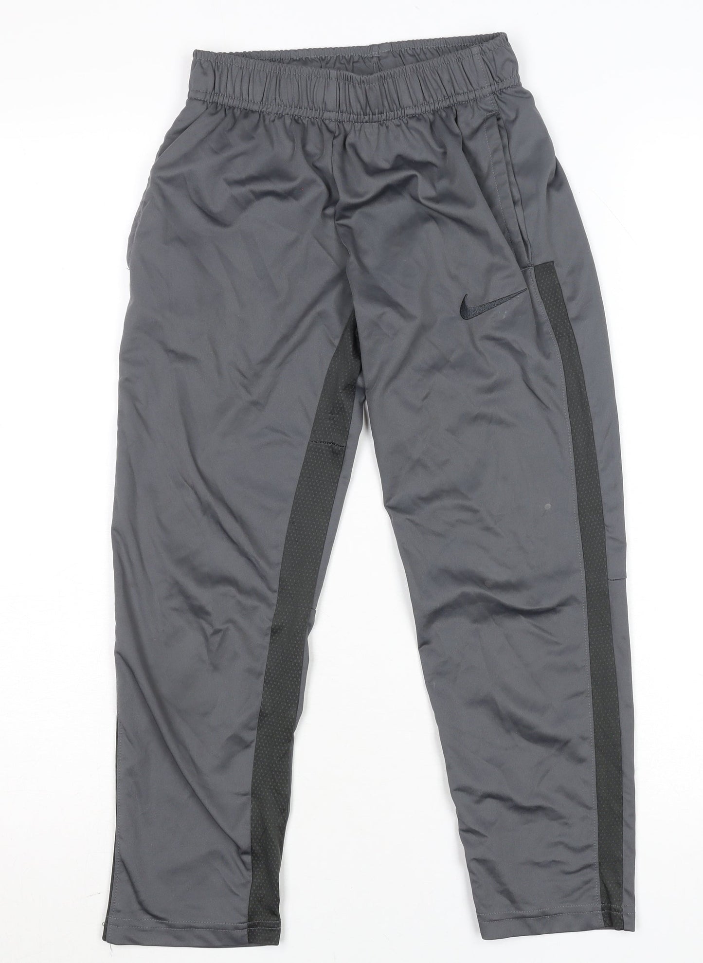 Nike Women’s Grey Dri-FIT Track Pants Small Elastic Waist Lightweight