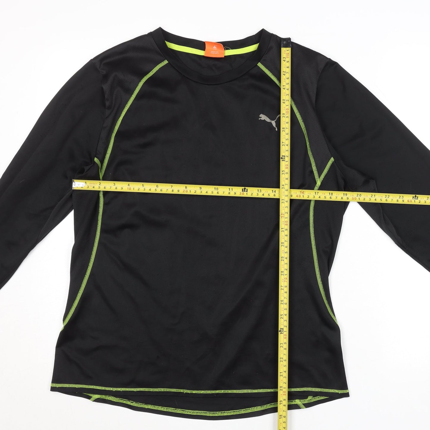 Puma Men's Black Long Sleeve Athletic T-Shirt Size L