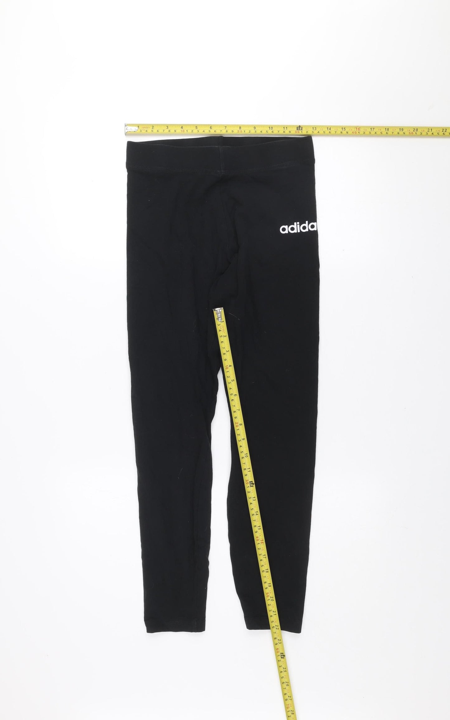 Adidas Women's Black Cotton Stretch Leggings Size 12-14