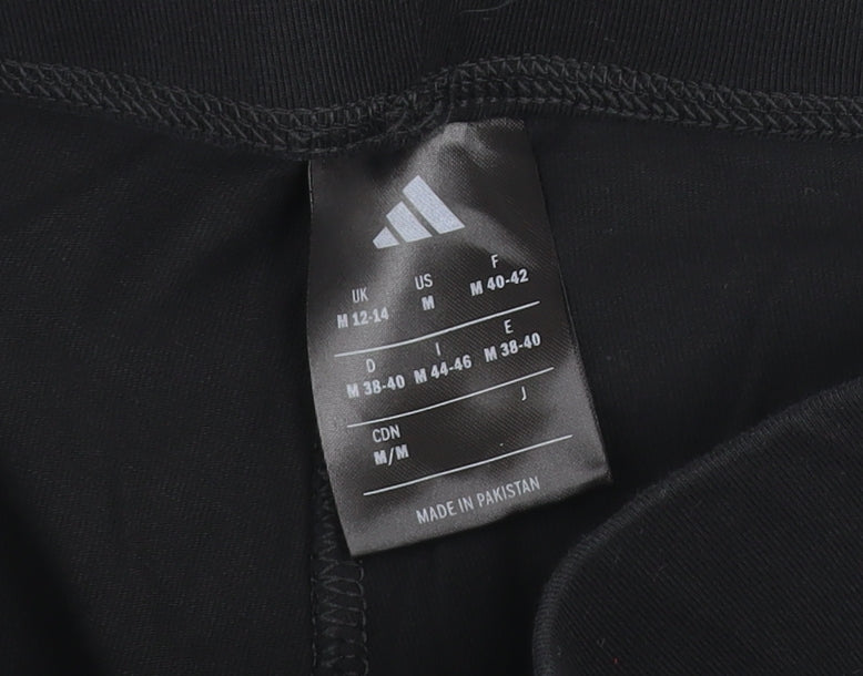 Adidas Women's Black Cotton Stretch Leggings Size 12-14