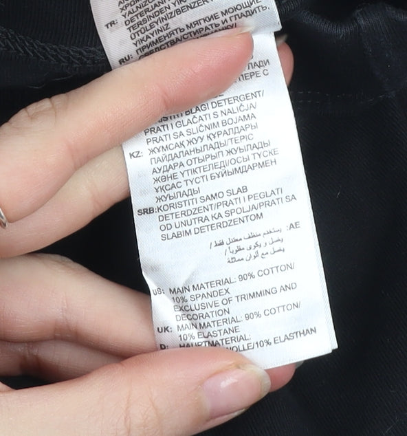 Adidas Women's Black Cotton Stretch Leggings Size 12-14