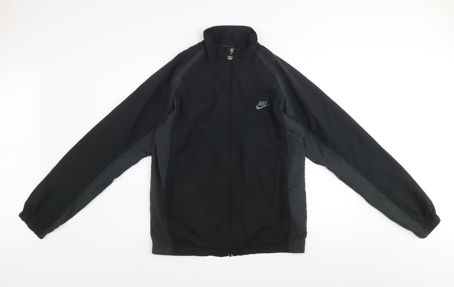 Nike Men's Black L Windbreaker Jacket Full Zip Sportswear
