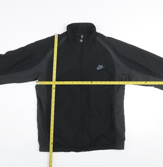 Nike Men's Black L Windbreaker Jacket Full Zip Sportswear