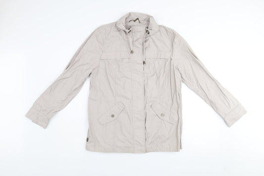 Dash Women’s Beige Casual Mid-Length Jacket Size 14