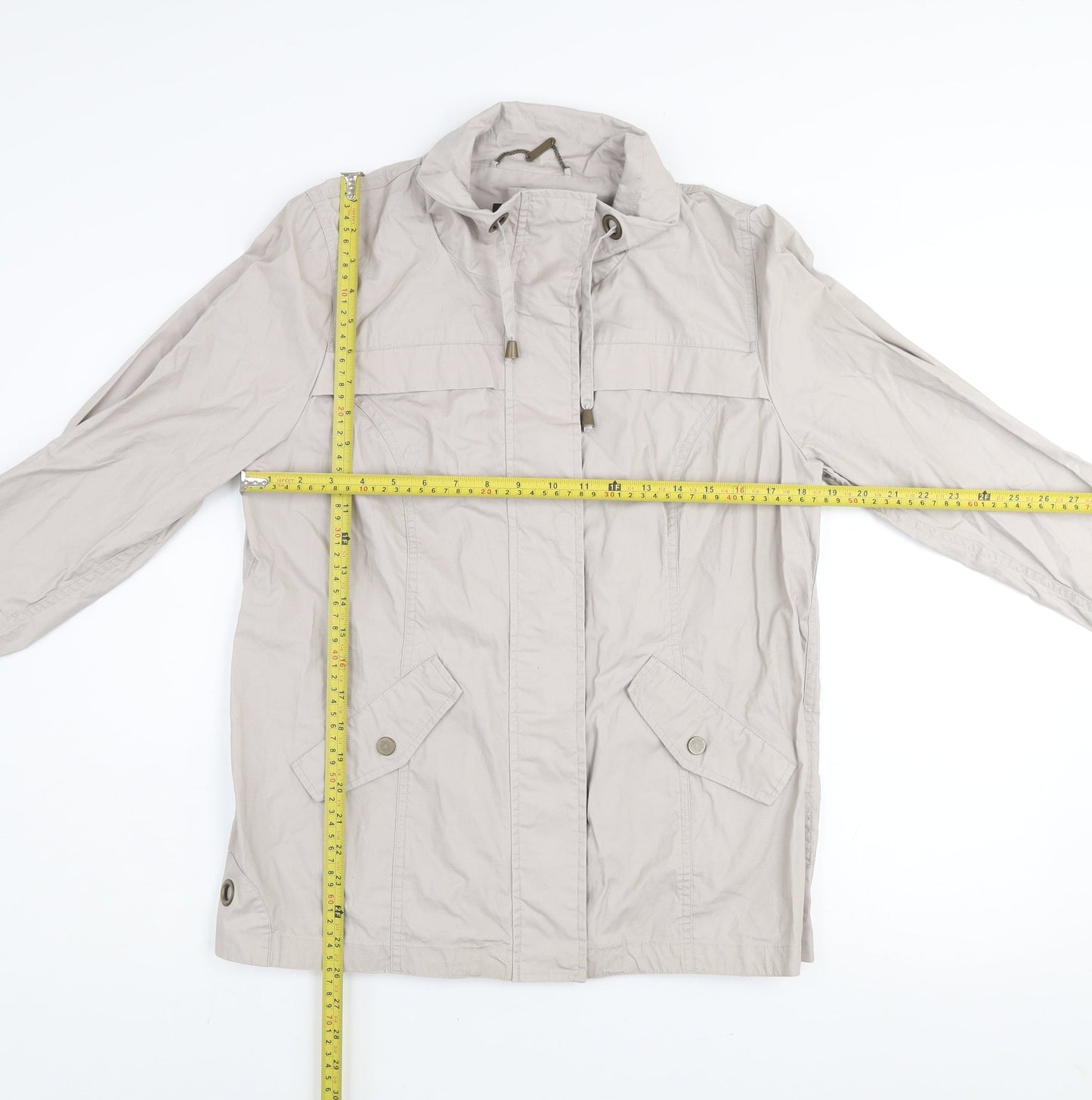 Dash Women’s Beige Casual Mid-Length Jacket Size 14