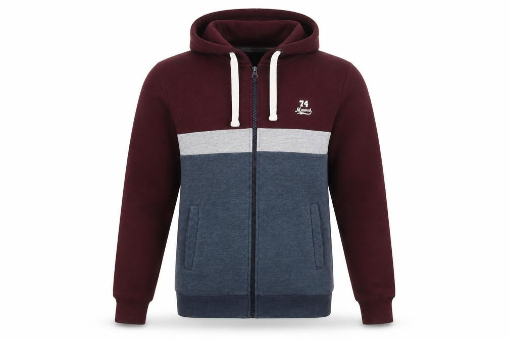 Mineral 74 Men’s Multicoloured Zip Hoodie Jacket Size S Cotton Blend