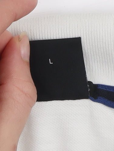 Hugo Boss Men's Ivory Pima Cotton Regular Fit Polo Shirt L