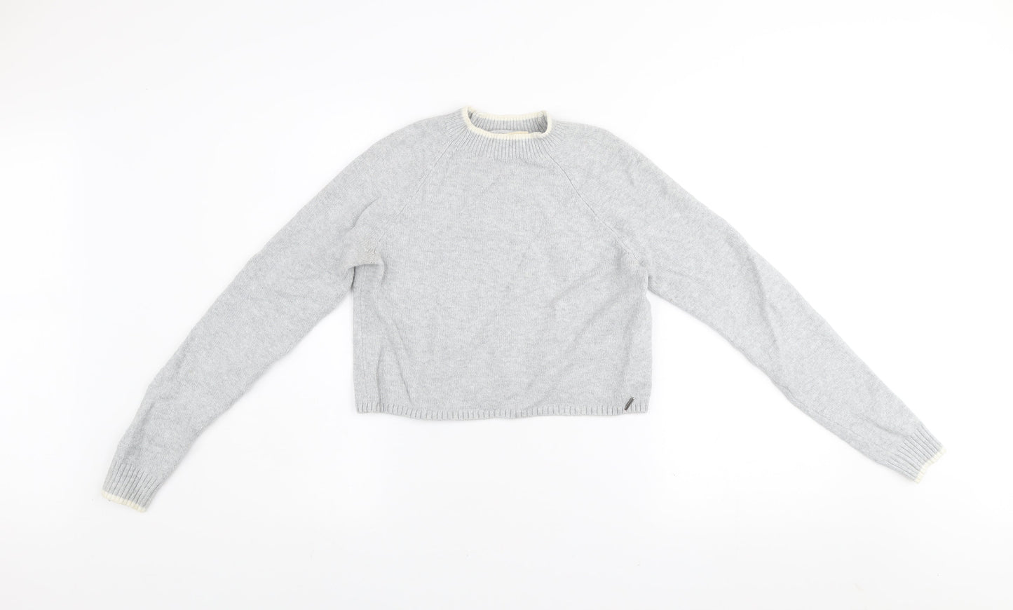 Hollister Womens Grey Knit Crew Neck Pullover Jumper XS