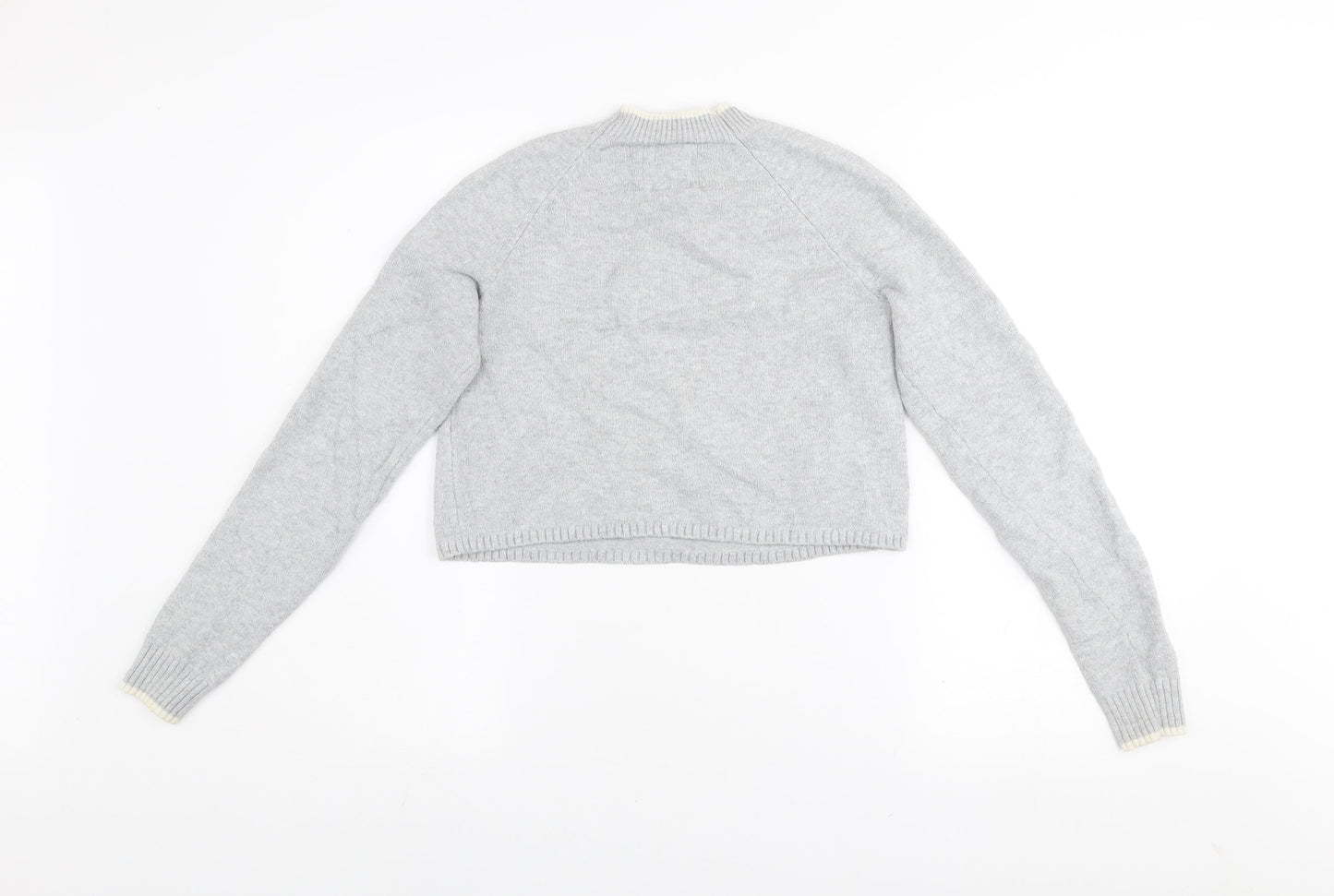 Hollister Womens Grey Knit Crew Neck Pullover Jumper XS